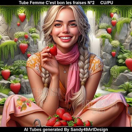 SAD - Tube Femme C&#x27;est bon les fraises N°2