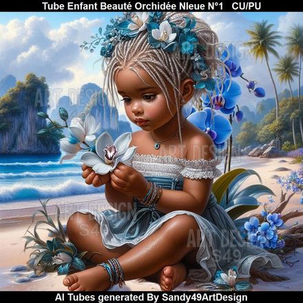 SAD - Tube Enfant Beauté orchidée Bleue N°1
