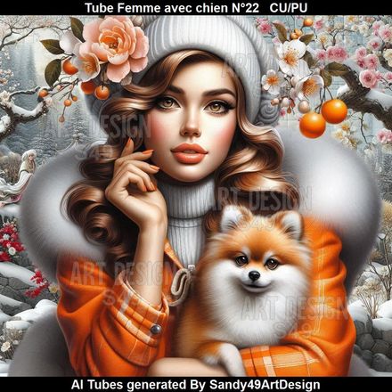 SAD - Tube Femme avec chien N°22
