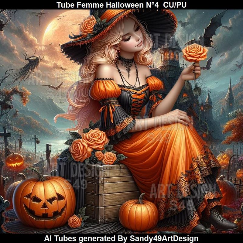 SAD - Tube Femme Halloween N°4