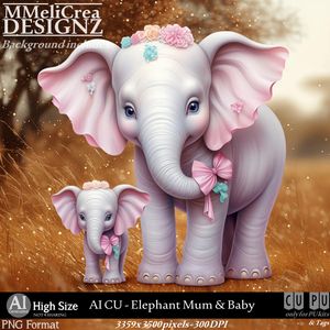 MMD - AI - CU Elephant Mum &amp; Baby