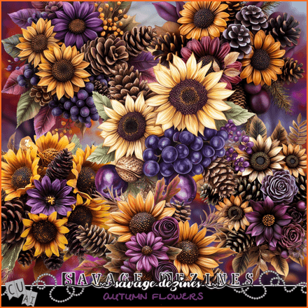 SD - AI CU Autumn Flowers