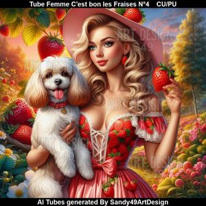 SAD - Tube Femme C&#x27;est bon les Fraises N°4
