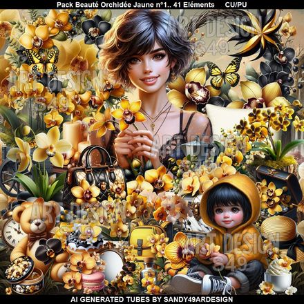 SAD - Pack Beauté Orchidée Jaune  N°1