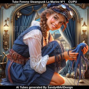 SAD - Tube Femme Steampunk La Marine N°1