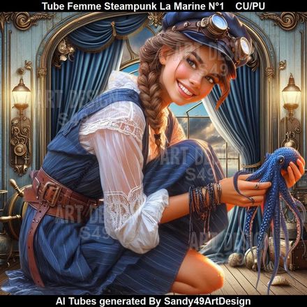 SAD - Tube Femme Steampunk La Marine N°1