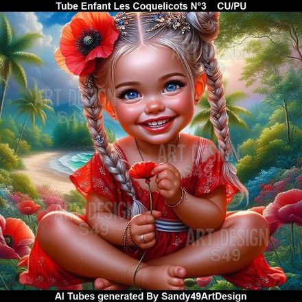 SAD - Tube Enfant Les Coquelicots N°3