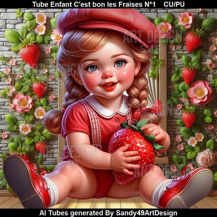 SAD - Tube Enfant C&#x27;est bon les fraises N°1