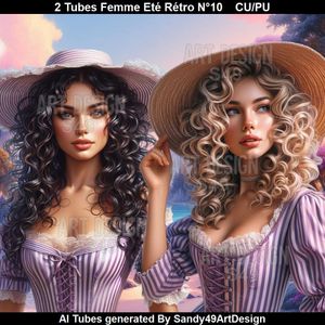 SAD - 2 Tubes Femme Eté Rétro N°10