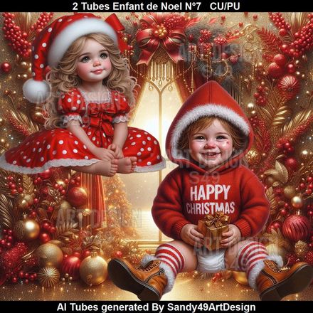 SAD - 2 Tubes Enfant de Noel N°7
