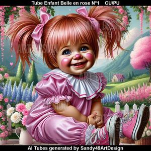 SAD - Tube Enfant Belle en rose N°1