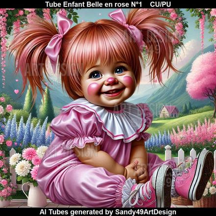 SAD - Tube Enfant Belle en rose N°1