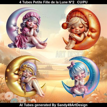 SAD - 4 Tubes Petite Fille de la Lune N°2