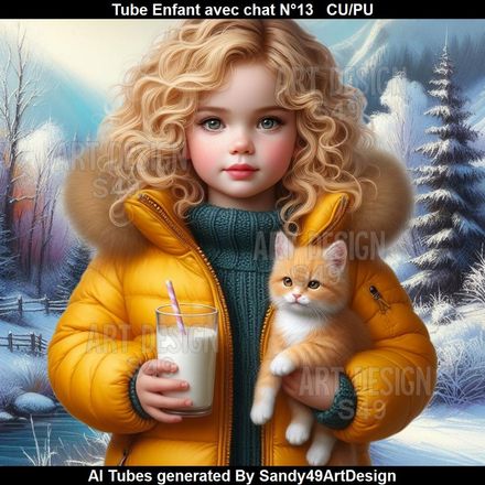SAD - Tube Enfant avec chat N°13