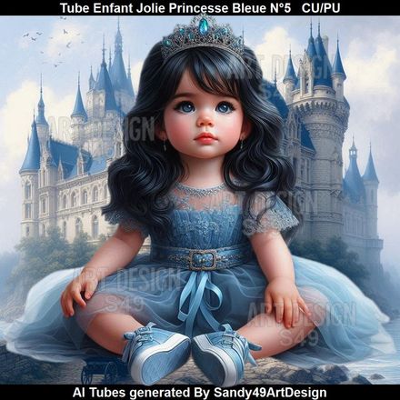 SAD - Tube Enfant Jolie Princesse Bleue N°5