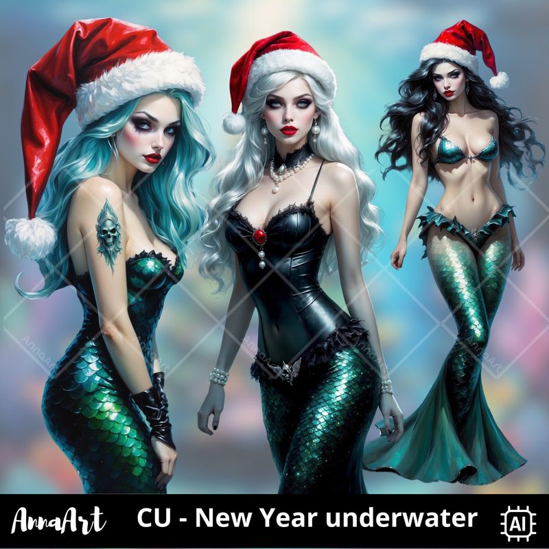 AArt New Year underwater
