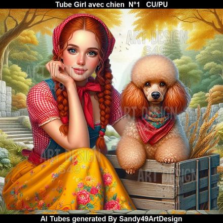 SAD - Tube Girl avec chien N°1