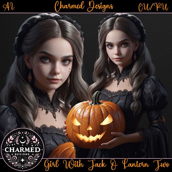 CD- Girl With Jack O Lantern Two