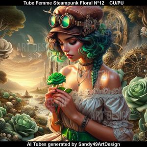 SAD - Tube Femme Steampunk Floral N°12