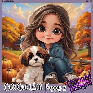 CD- Cute Girl With Puppy 2