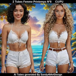 SAD - 2 Tubes Femme Printemps N°8