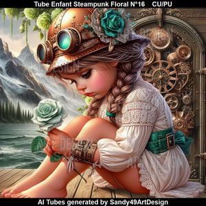 SAD - Tube Enfant Steampunk Floral N°16