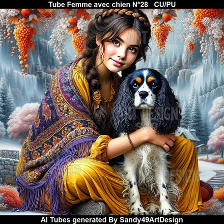 SAD - Tube Femme avec chien N°28