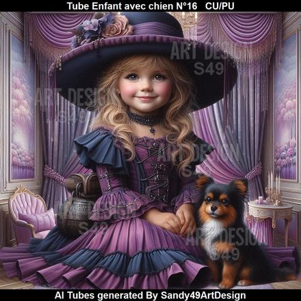 SAD - Tube Enfant avec chien N°16