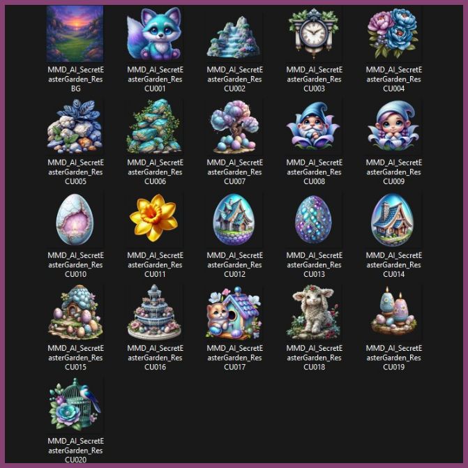 MMD - CU - AI - RPACK Secret Easter Garden