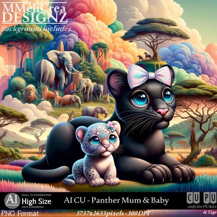 MMD - AI - CU Panther Mum &amp; Baby