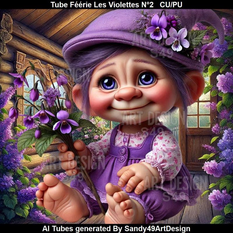 SAD - Tube Féérie Les Violettes N°2