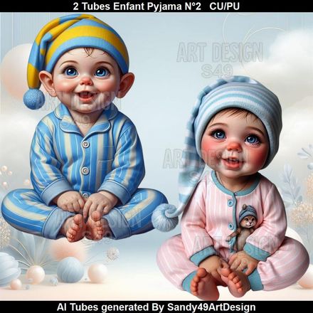 SAD - 2 Tubes Enfant Pyjama N°2