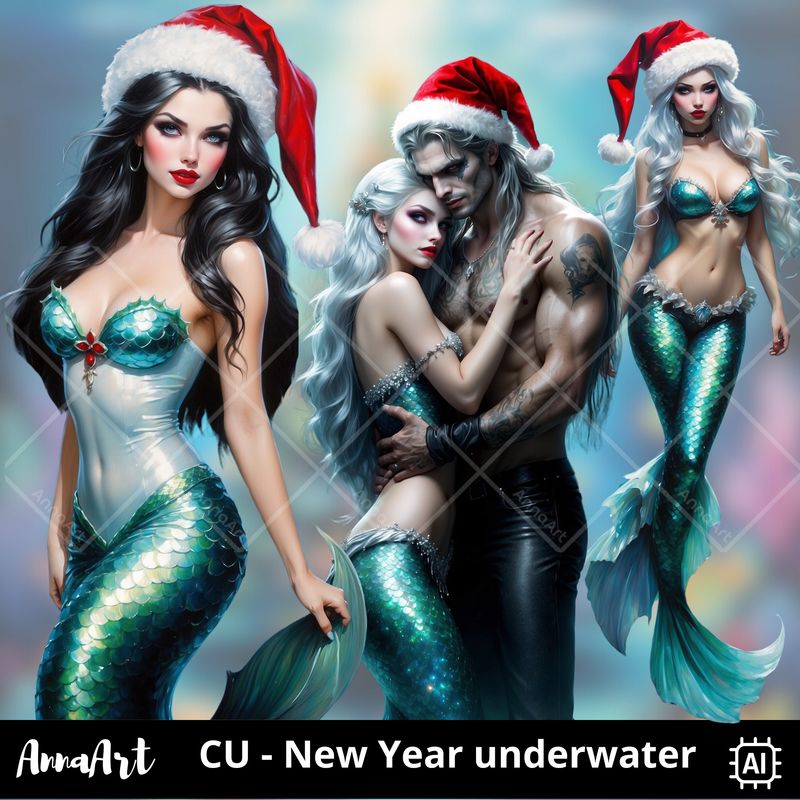 AArt New Year underwater