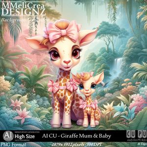 MMD - AI - CU Giraffe Mum &amp; Baby