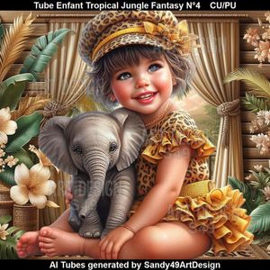 SAD - Tube Enfant Tropical Jungle Fantasy N°4