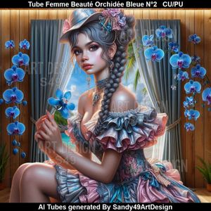 SAD - Tube Femme Beauté orchidée Bleue N°2