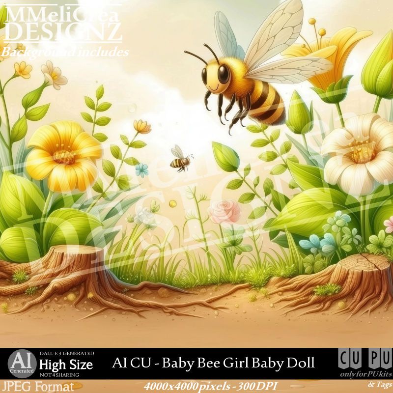 MMD - AI - CU Baby Bee Girl Baby Doll