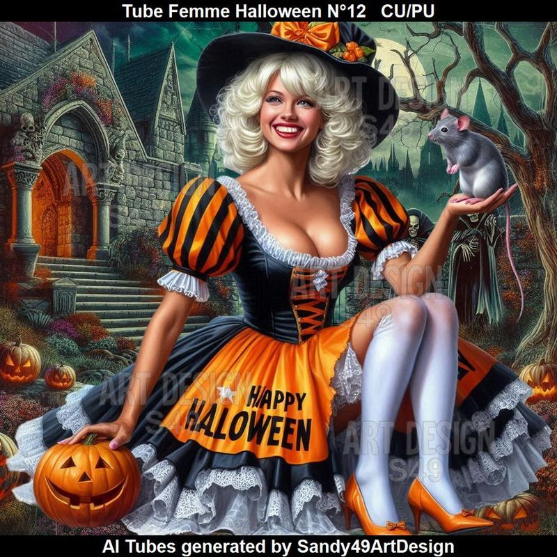 SAD - Tube Femme Halloween N°12