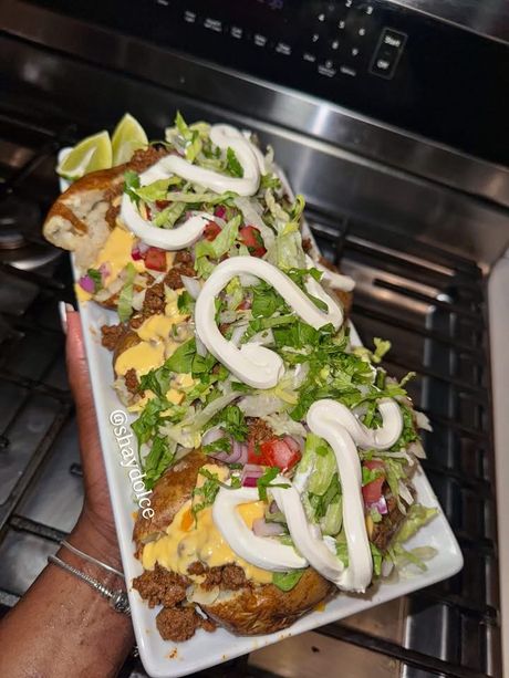 Loaded Taco Baked Potatoes