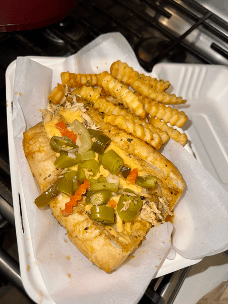 Italian Chicken Sandwich (Crockpot Recipe)