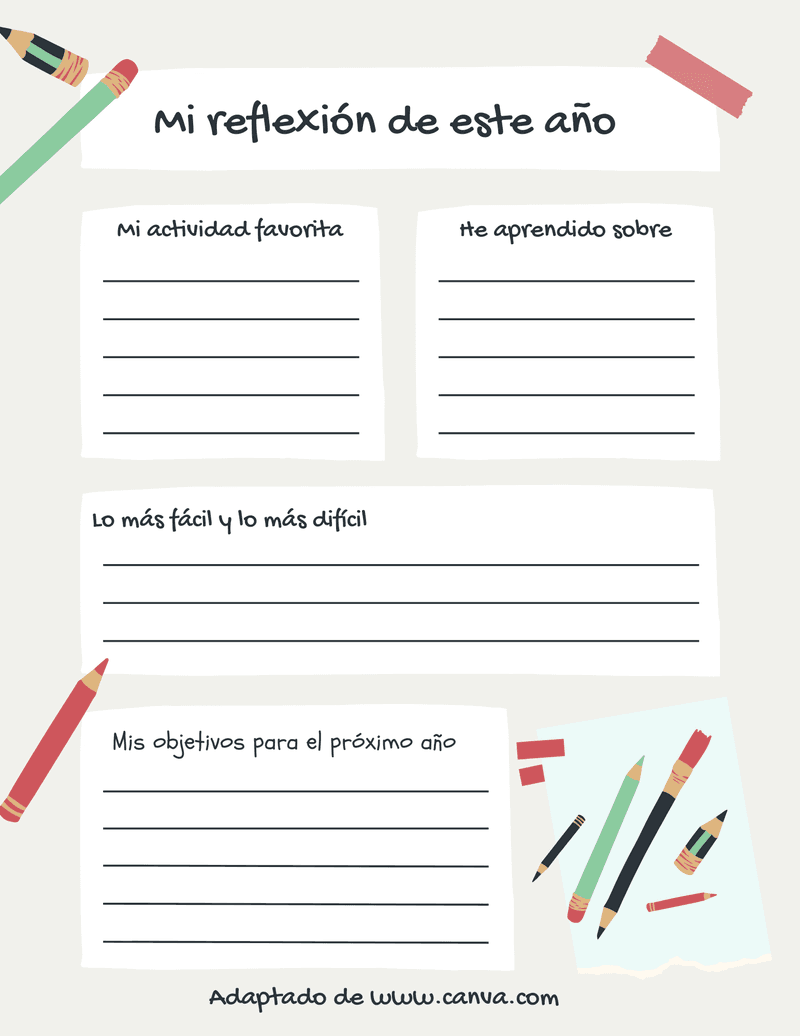 Plantilla para final de curso