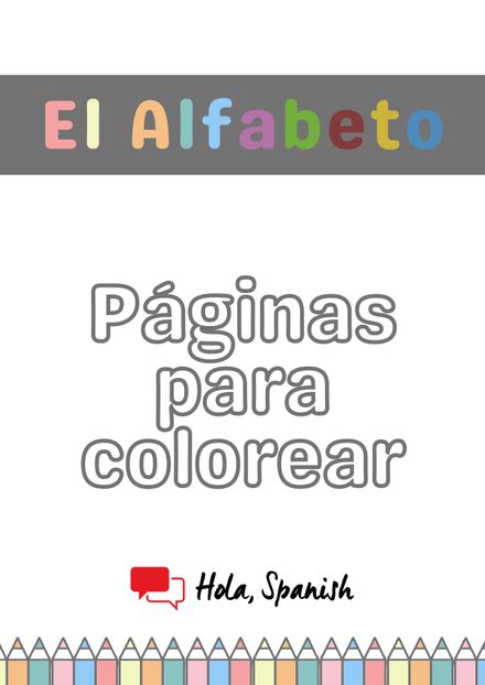 El alfabeto. Libro para colorear 