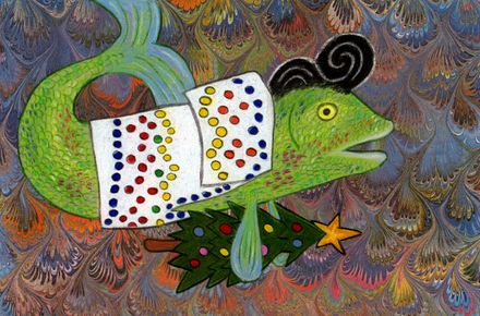 Elvis Fish Christmas Cards Pack of 5