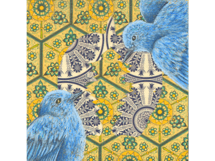 Bluebirds fine art giclee print