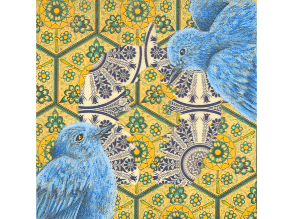 Bluebirds fine art giclee print