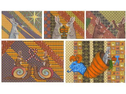 Medieval Bunny Christmas Card Pack of 5