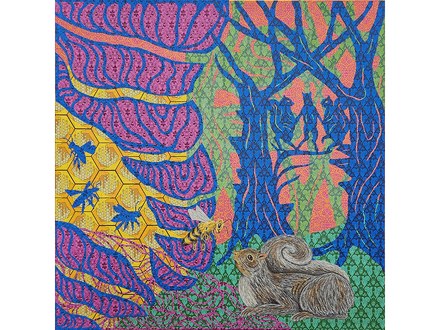 The Dare original collage on canvas