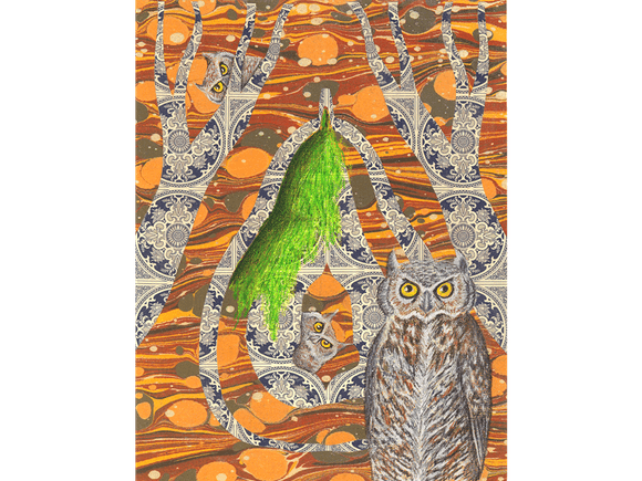 Great Horned Owls fine art giclee print