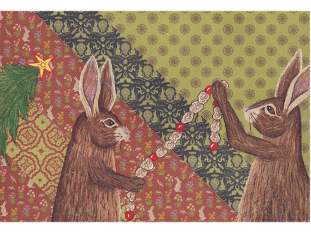 Popcorn Bunnies fine art giclee print