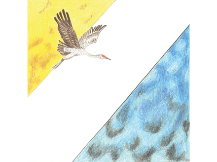 First Stretch original colored pencil drawing